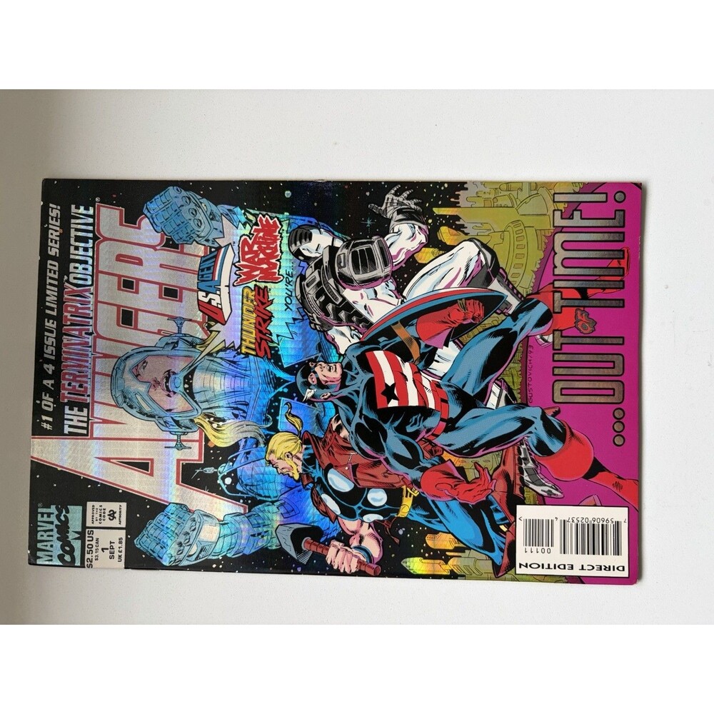 Avengers Terminatrix Objective #1 Marvel 1993 Hologram Cover Cap Thor Alioth